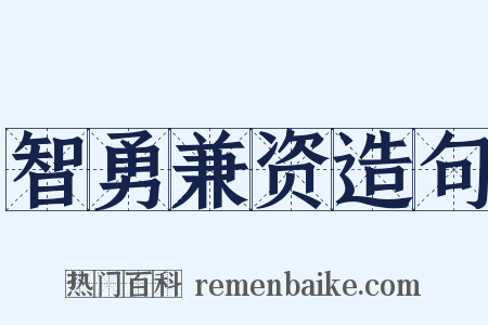 智勇兼资造句是什么意思的图片